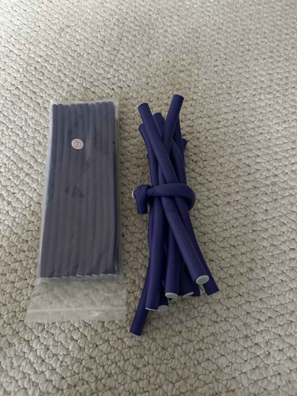 FREE Purple Foam Hair Curlers - Set of Flexible Rollers